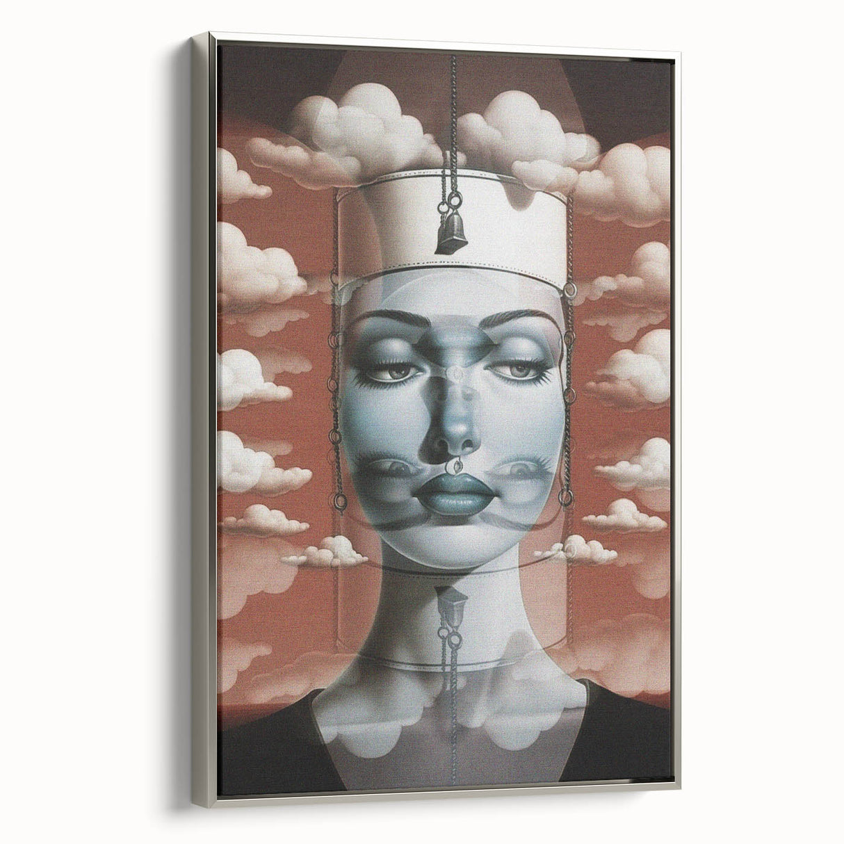 Electric Wall Art – Surreal Portrait with Clouds Electric Art Print