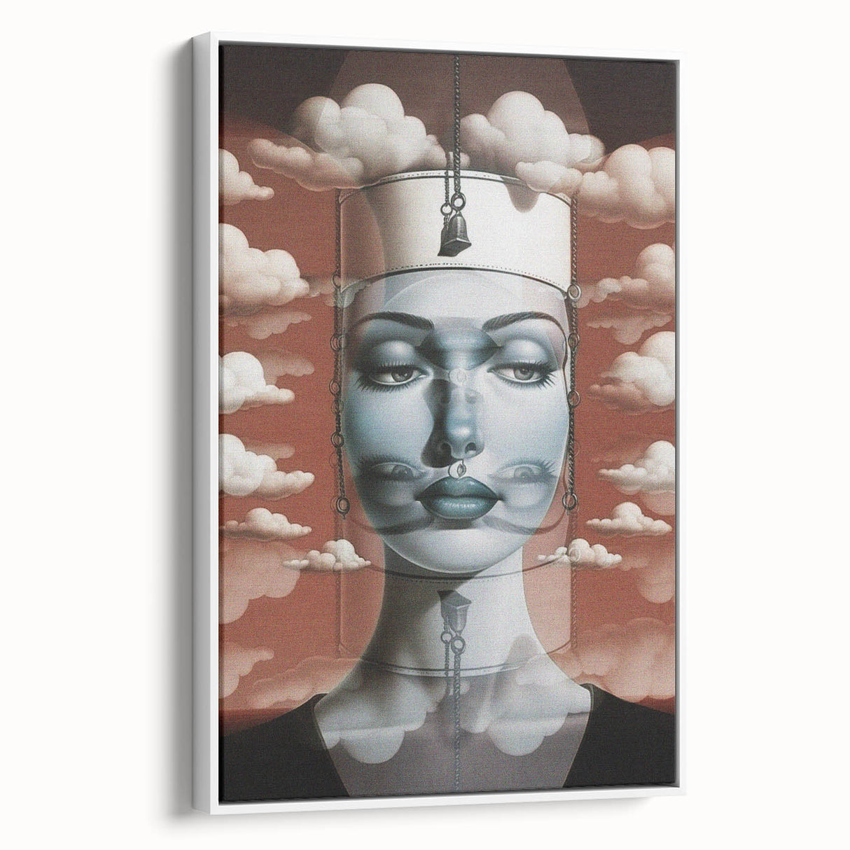 Electric Wall Art – Surreal Portrait with Clouds Electric Art Print
