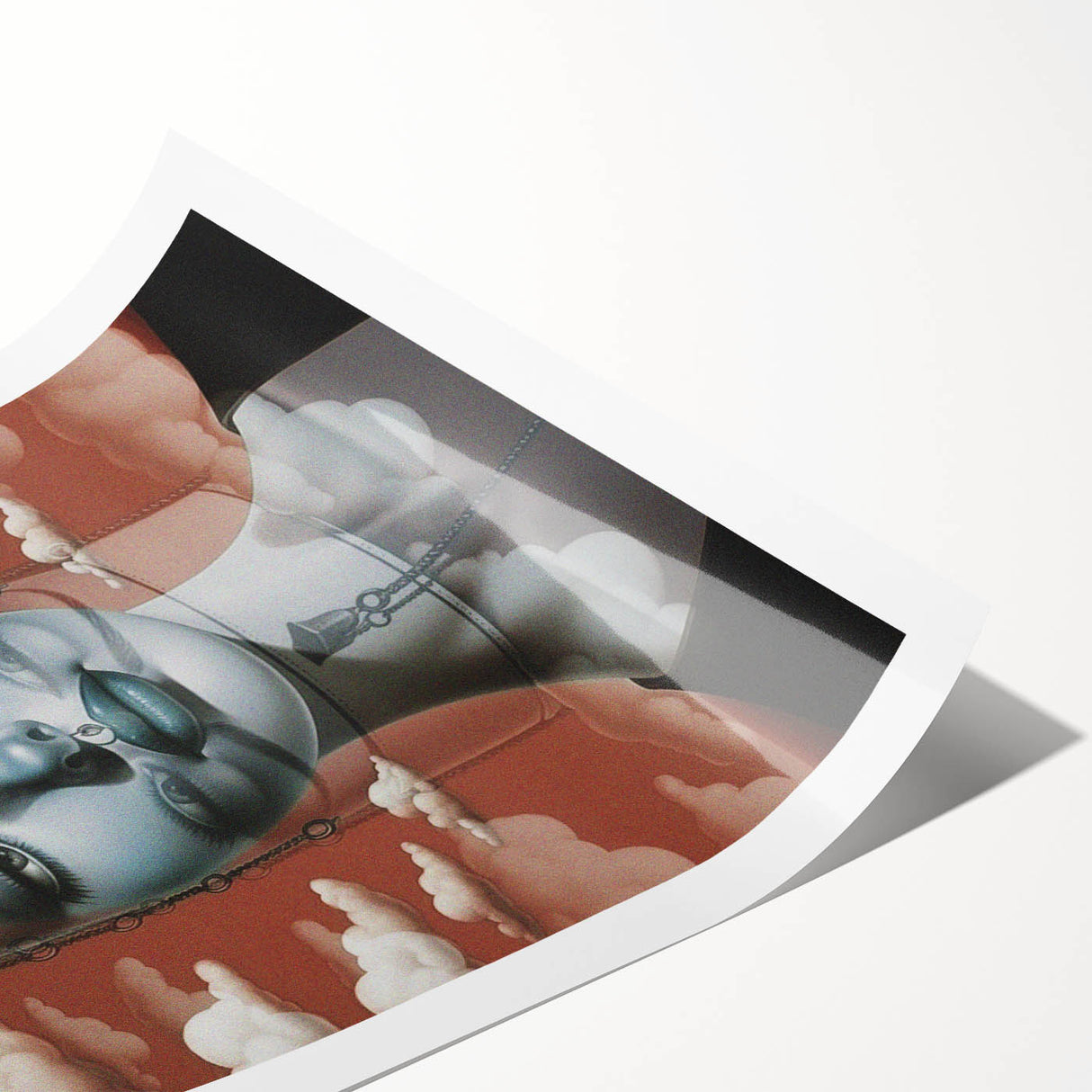 Electric Wall Art – Surreal Portrait with Clouds Electric Art Print