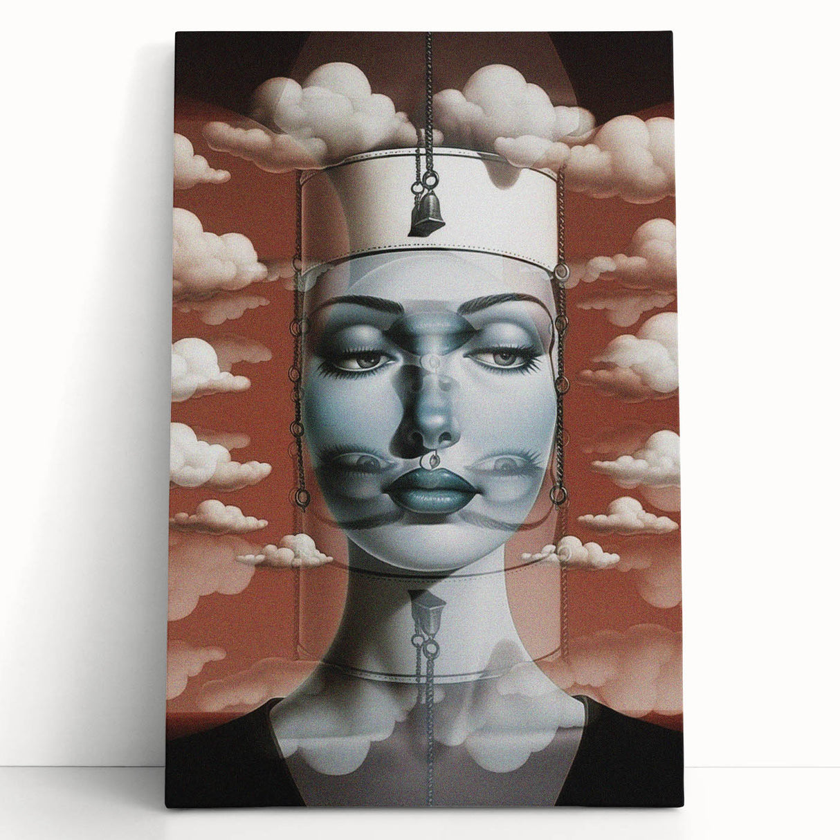 Electric Wall Art – Surreal Portrait with Clouds Electric Art Print
