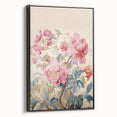 Electric Wall Art – Soft Pink Floral Bouquet with Blue Leaves Electric Print