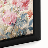 Electric Wall Art – Soft Pink Floral Bouquet with Blue Leaves Electric Print