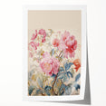 Electric Wall Art – Soft Pink Floral Bouquet with Blue Leaves Electric Print