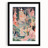 Electric Wall Art – Surreal Fantasy Landscape with Figures Electric Print