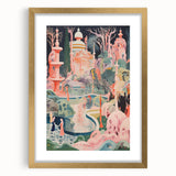 Electric Wall Art – Surreal Fantasy Landscape with Figures Electric Print