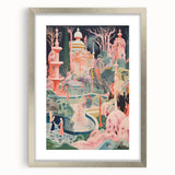 Electric Wall Art – Surreal Fantasy Landscape with Figures Electric Print