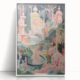 Electric Wall Art – Surreal Fantasy Landscape with Figures Electric Print