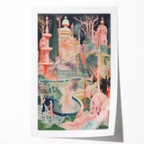 Electric Wall Art – Surreal Fantasy Landscape with Figures Electric Print