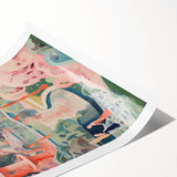 Electric Wall Art – Surreal Fantasy Landscape with Figures Electric Print