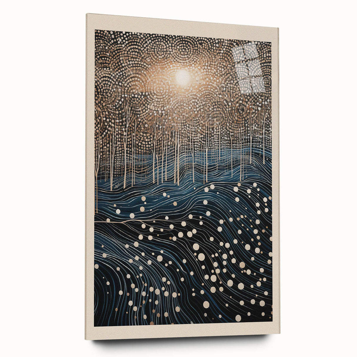 Electric Wall Art: Abstract Night Forest - Modern Electric Decor