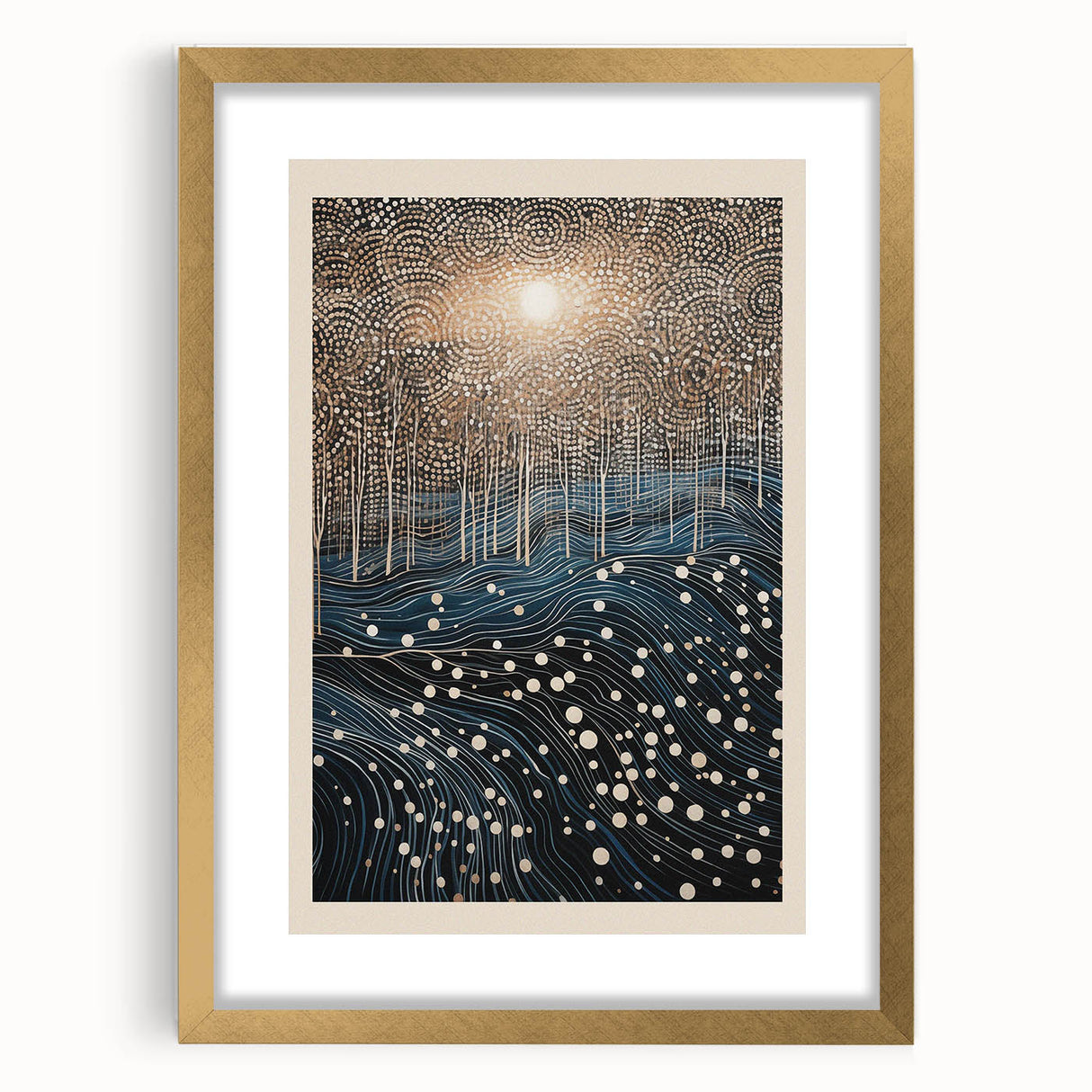 Electric Wall Art: Abstract Night Forest - Modern Electric Decor