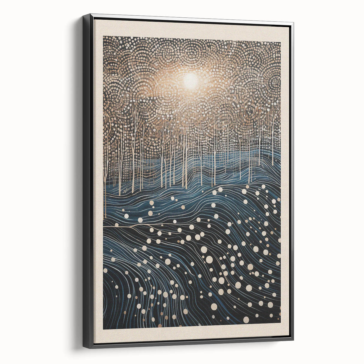 Electric Wall Art: Abstract Night Forest - Modern Electric Decor
