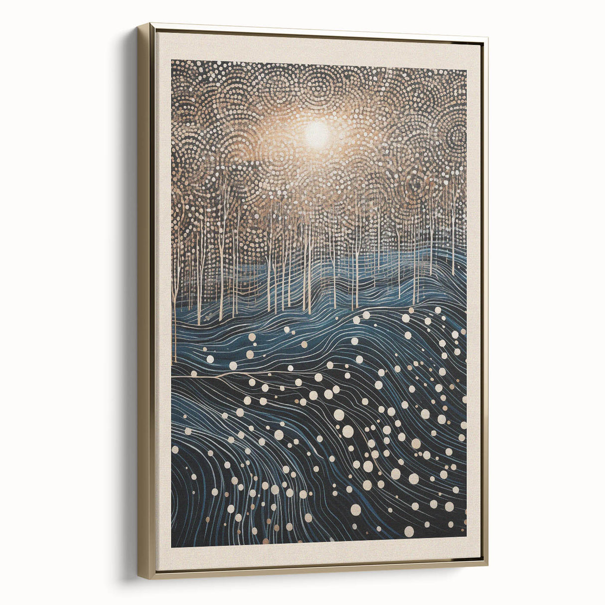 Electric Wall Art: Abstract Night Forest - Modern Electric Decor