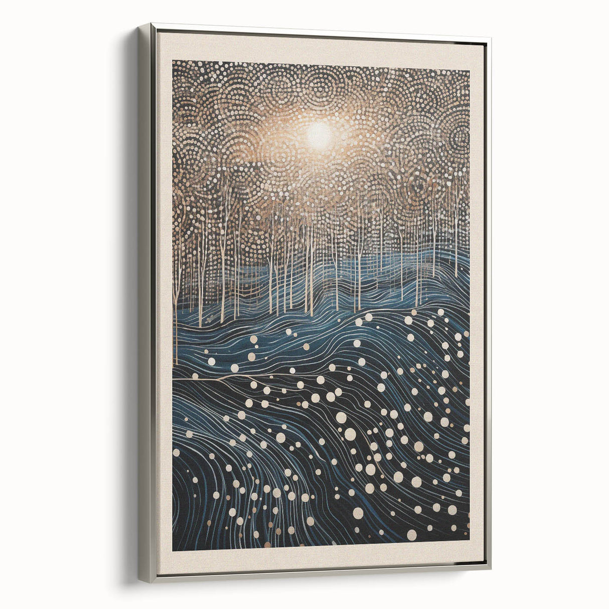Electric Wall Art: Abstract Night Forest - Modern Electric Decor