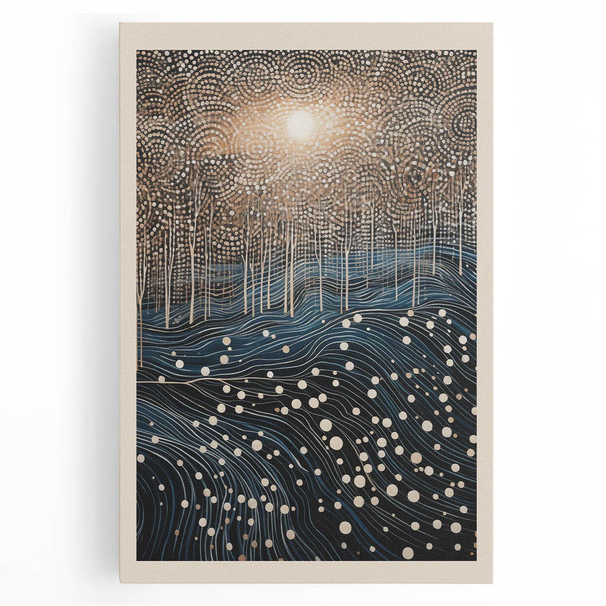Electric Wall Art: Abstract Night Forest - Modern Electric Decor