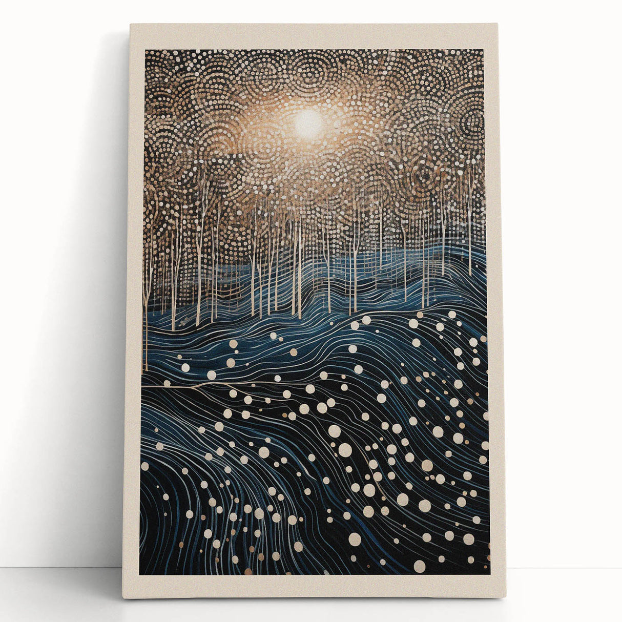 Electric Wall Art: Abstract Night Forest - Modern Electric Decor