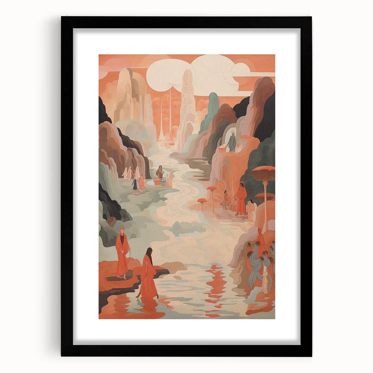 Electric Wall Art: Serene Landscape Journey - Modern Electric Decor