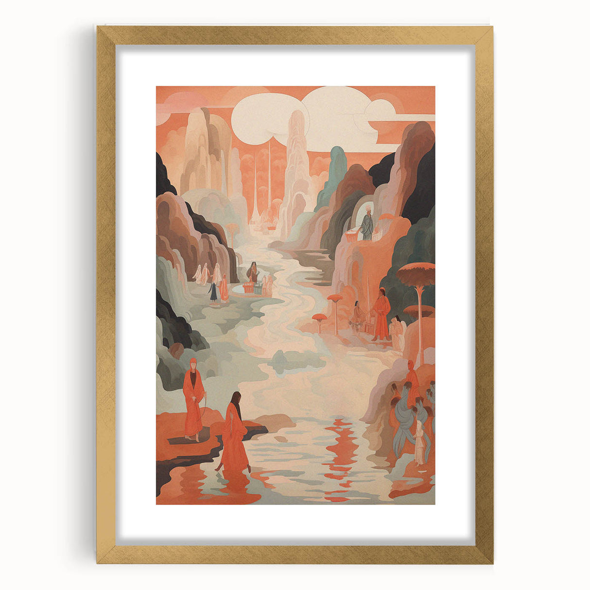 Electric Wall Art: Serene Landscape Journey - Modern Electric Decor