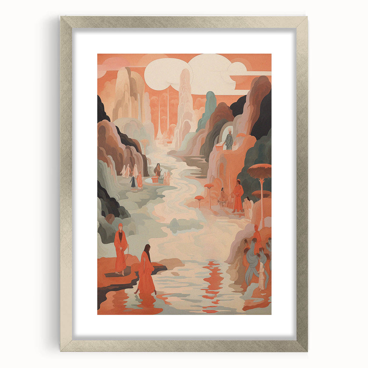 Electric Wall Art: Serene Landscape Journey - Modern Electric Decor