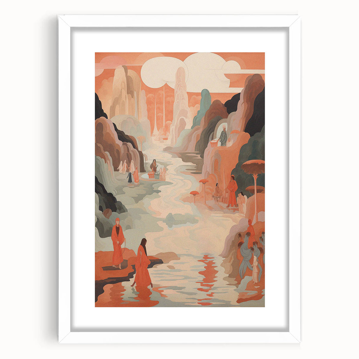 Electric Wall Art: Serene Landscape Journey - Modern Electric Decor