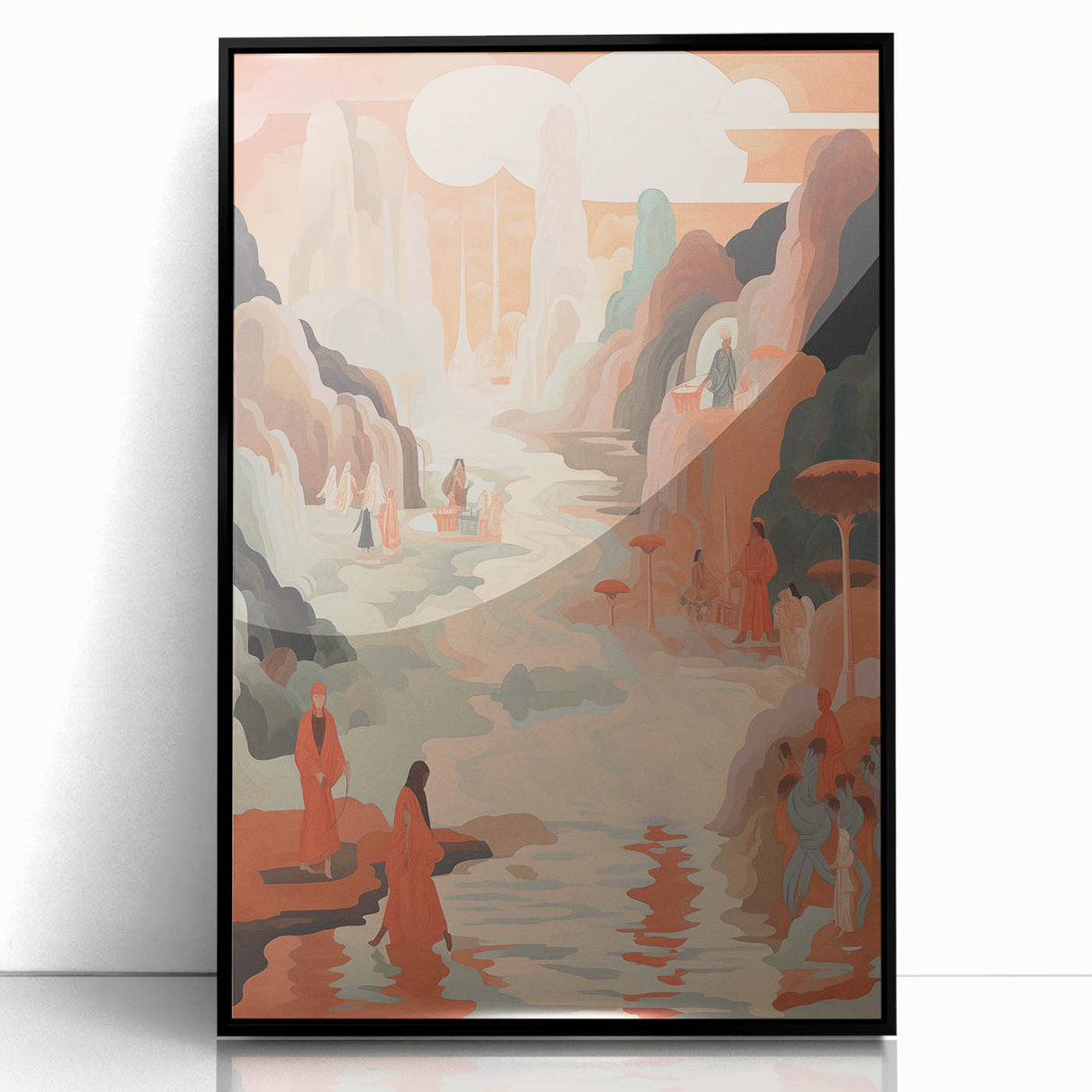 Electric Wall Art: Serene Landscape Journey - Modern Electric Decor