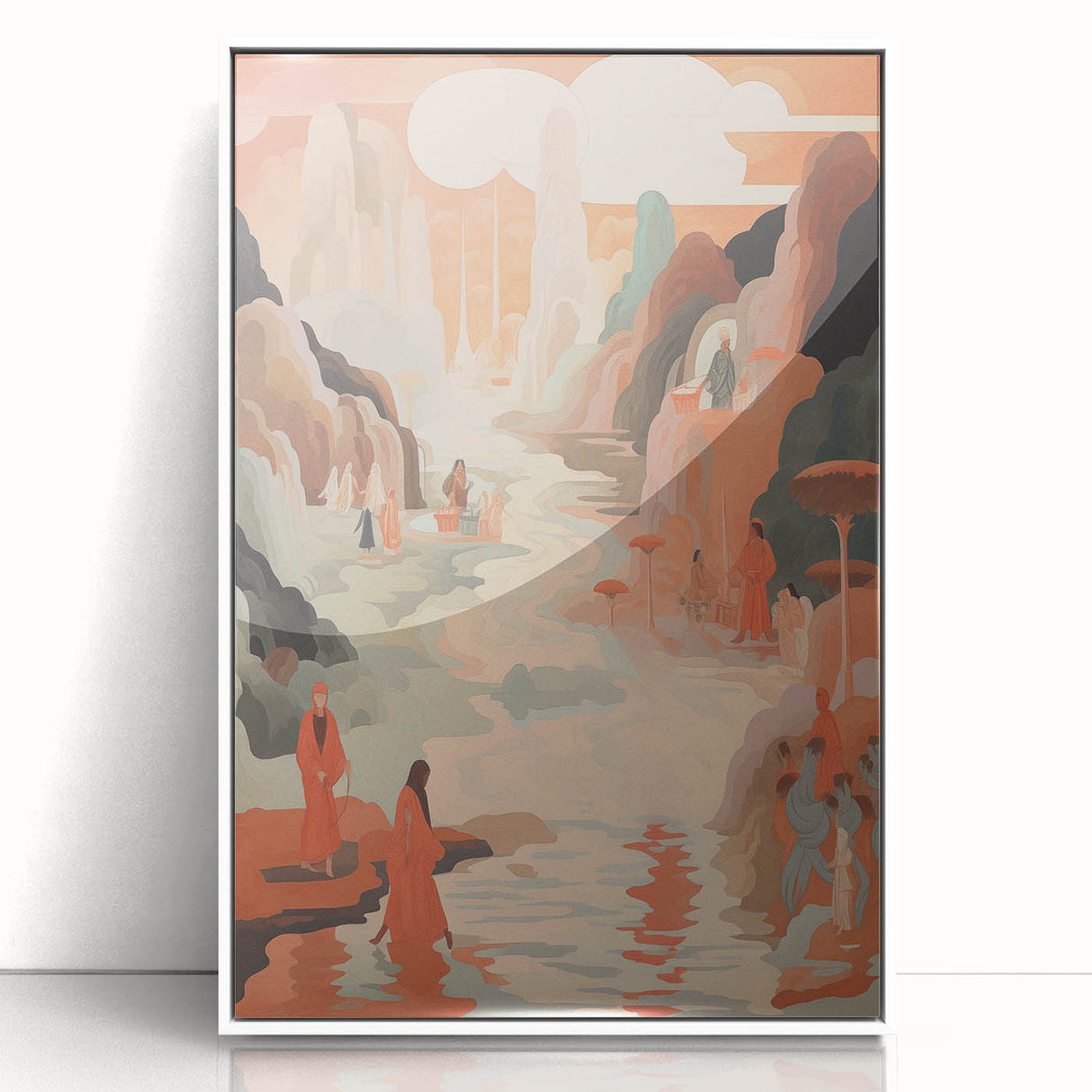 Electric Wall Art: Serene Landscape Journey - Modern Electric Decor