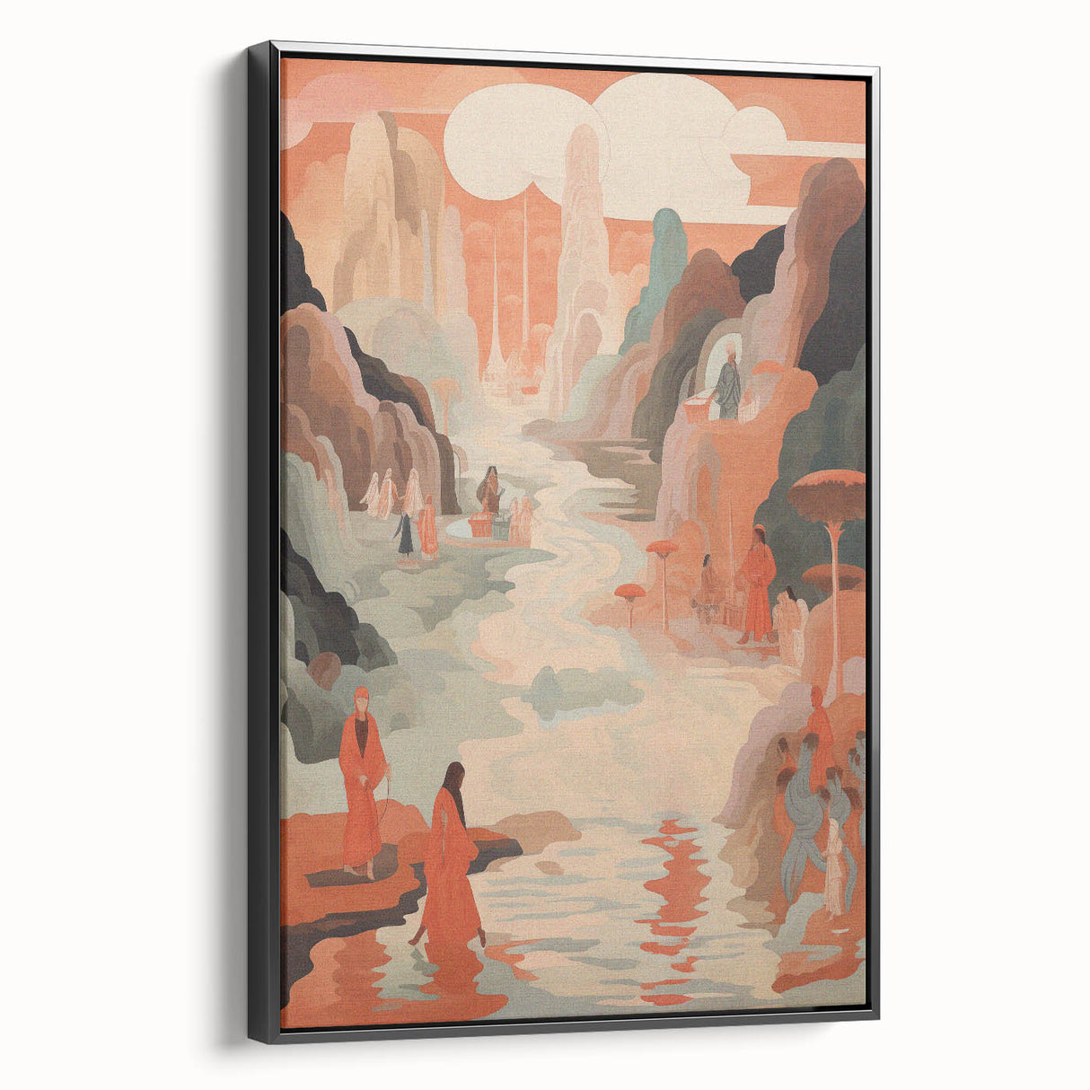 Electric Wall Art: Serene Landscape Journey - Modern Electric Decor