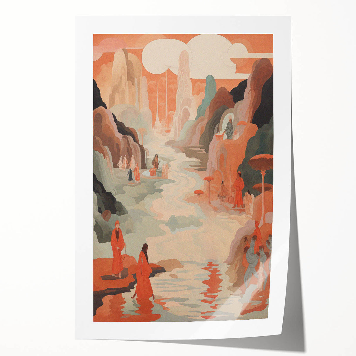 Electric Wall Art: Serene Landscape Journey - Modern Electric Decor