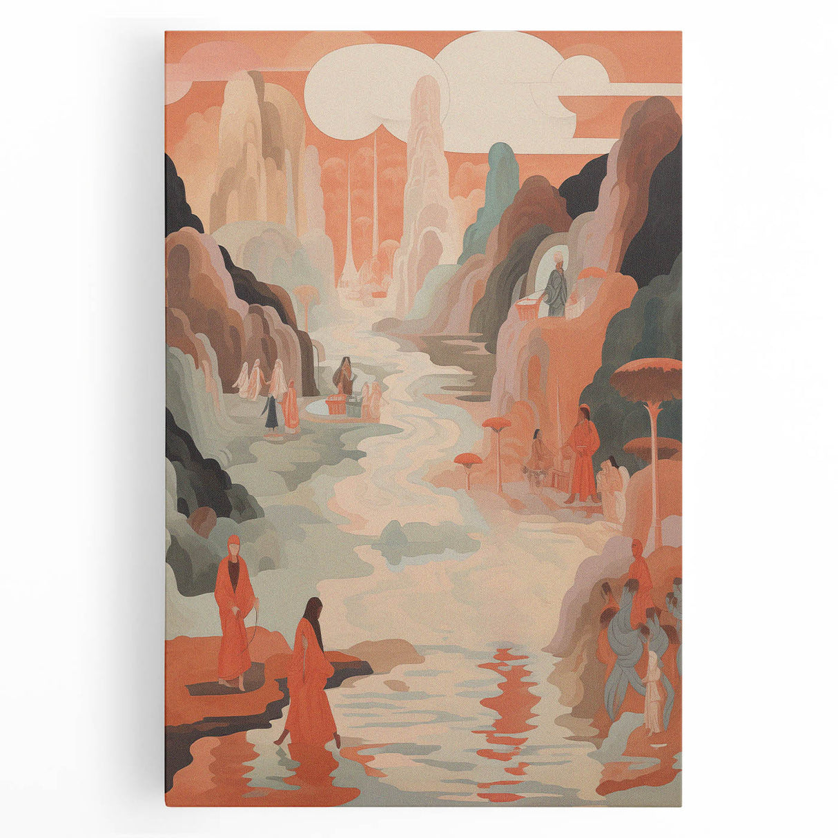 Electric Wall Art: Serene Landscape Journey - Modern Electric Decor