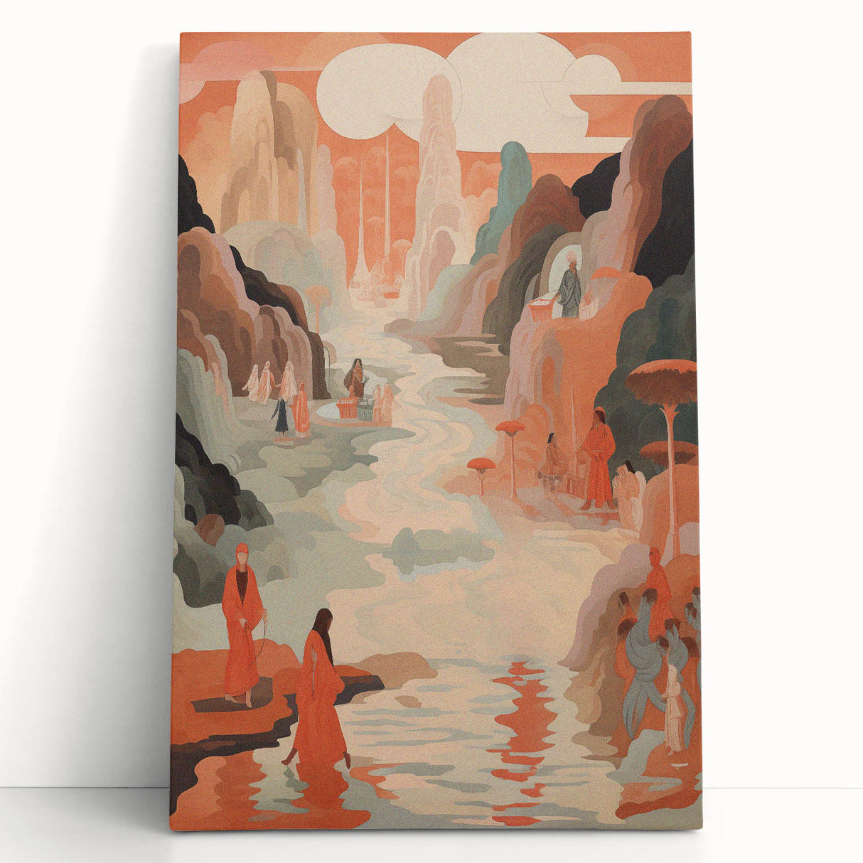 Electric Wall Art: Serene Landscape Journey - Modern Electric Decor