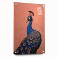 Elegant Electric Peacock Canvas - Modern Vibrant Wall Art Decor