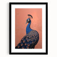 Elegant Electric Peacock Canvas - Modern Vibrant Wall Art Decor