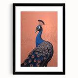 Elegant Electric Peacock Canvas - Modern Vibrant Wall Art Decor