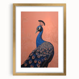 Elegant Electric Peacock Canvas - Modern Vibrant Wall Art Decor