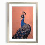 Elegant Electric Peacock Canvas - Modern Vibrant Wall Art Decor