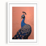 Elegant Electric Peacock Canvas - Modern Vibrant Wall Art Decor