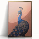 Elegant Electric Peacock Canvas - Modern Vibrant Wall Art Decor