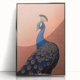Elegant Electric Peacock Canvas - Modern Vibrant Wall Art Decor