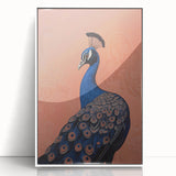 Elegant Electric Peacock Canvas - Modern Vibrant Wall Art Decor