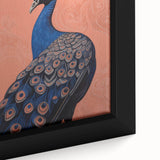Elegant Electric Peacock Canvas - Modern Vibrant Wall Art Decor