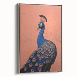 Elegant Electric Peacock Canvas - Modern Vibrant Wall Art Decor
