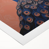 Elegant Electric Peacock Canvas - Modern Vibrant Wall Art Decor