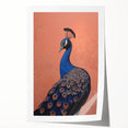 Elegant Electric Peacock Canvas - Modern Vibrant Wall Art Decor