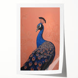 Elegant Electric Peacock Canvas - Modern Vibrant Wall Art Decor