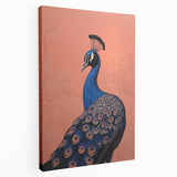 Elegant Electric Peacock Canvas - Modern Vibrant Wall Art Decor