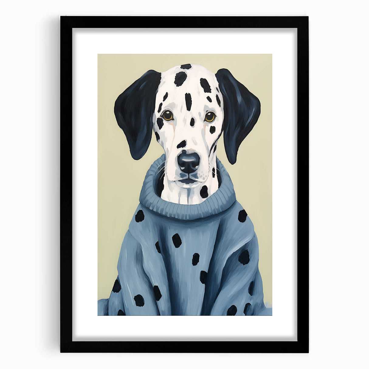 Electric Wall Art: Dalmatian in Cozy Sweater - Modern Electric Decor