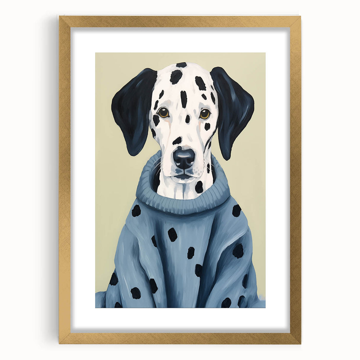 Electric Wall Art: Dalmatian in Cozy Sweater - Modern Electric Decor
