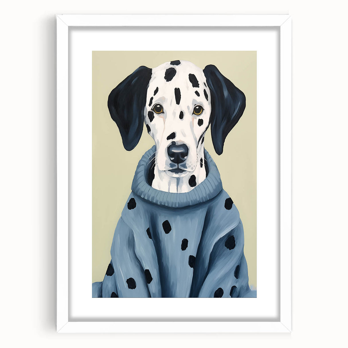 Electric Wall Art: Dalmatian in Cozy Sweater - Modern Electric Decor
