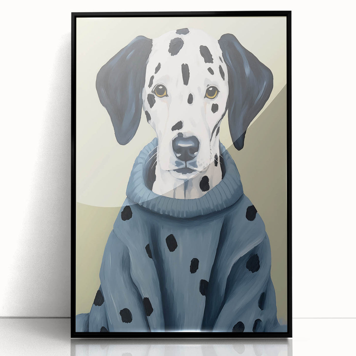Electric Wall Art: Dalmatian in Cozy Sweater - Modern Electric Decor