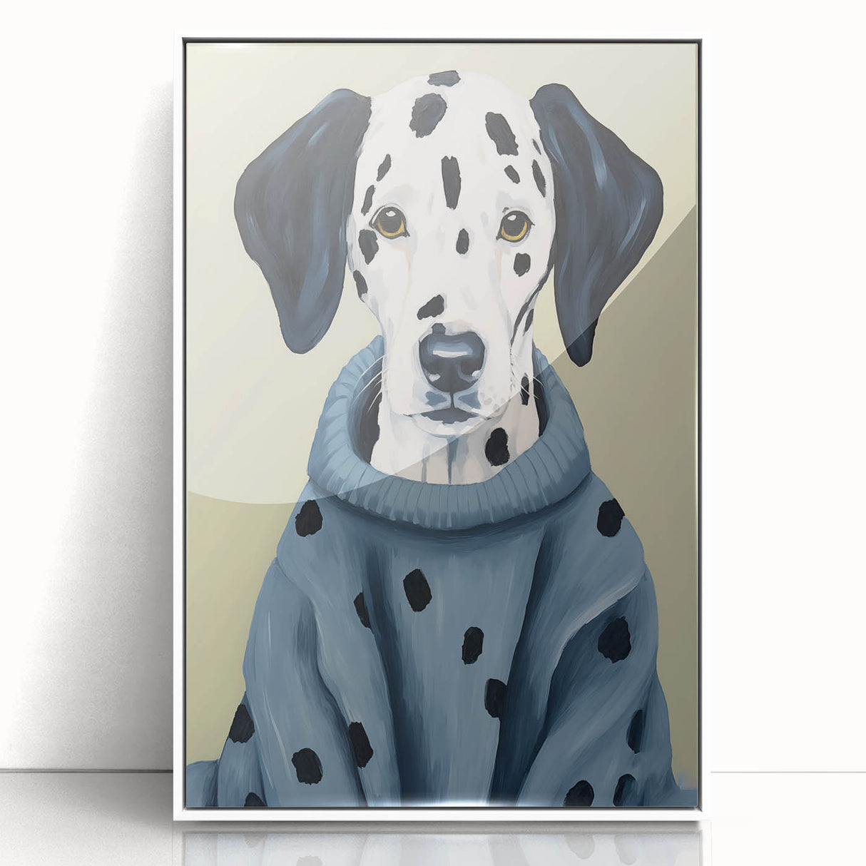 Electric Wall Art: Dalmatian in Cozy Sweater - Modern Electric Decor